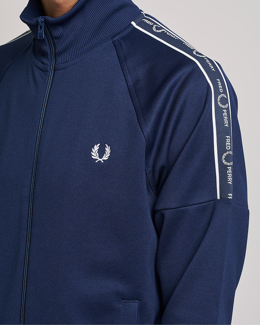 Mies | Puserot | Fred Perry | Tapped Sleeve Track Jacket Blue