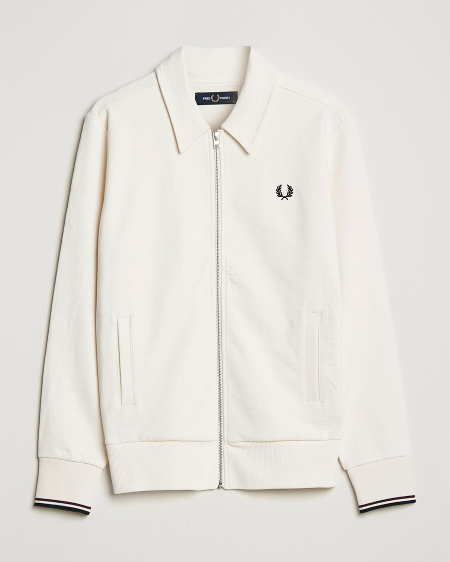 Mies | Puserot | Fred Perry | Zip Though Sweatshirt Ecru