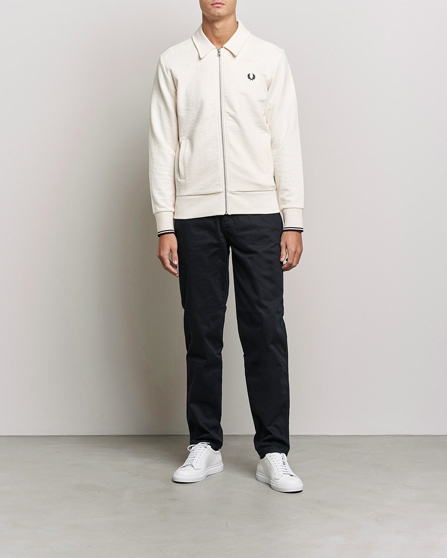 Mies | Puserot | Fred Perry | Zip Though Sweatshirt Ecru