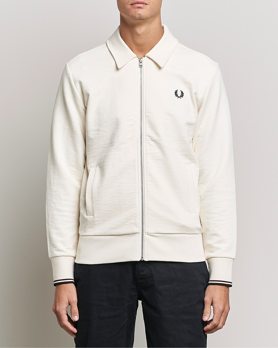 Mies | Puserot | Fred Perry | Zip Though Sweatshirt Ecru