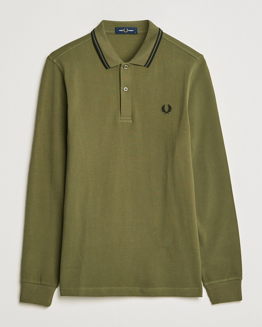 Miehet |  | Fred Perry | Long Sleeve Twin Tipped Shirt Uniform Green