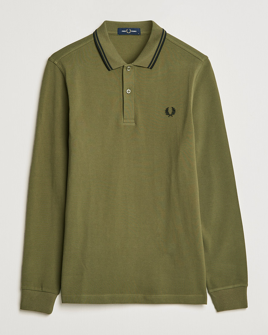 Mies | Puserot | Fred Perry | Long Sleeve Twin Tipped Shirt Uniform Green