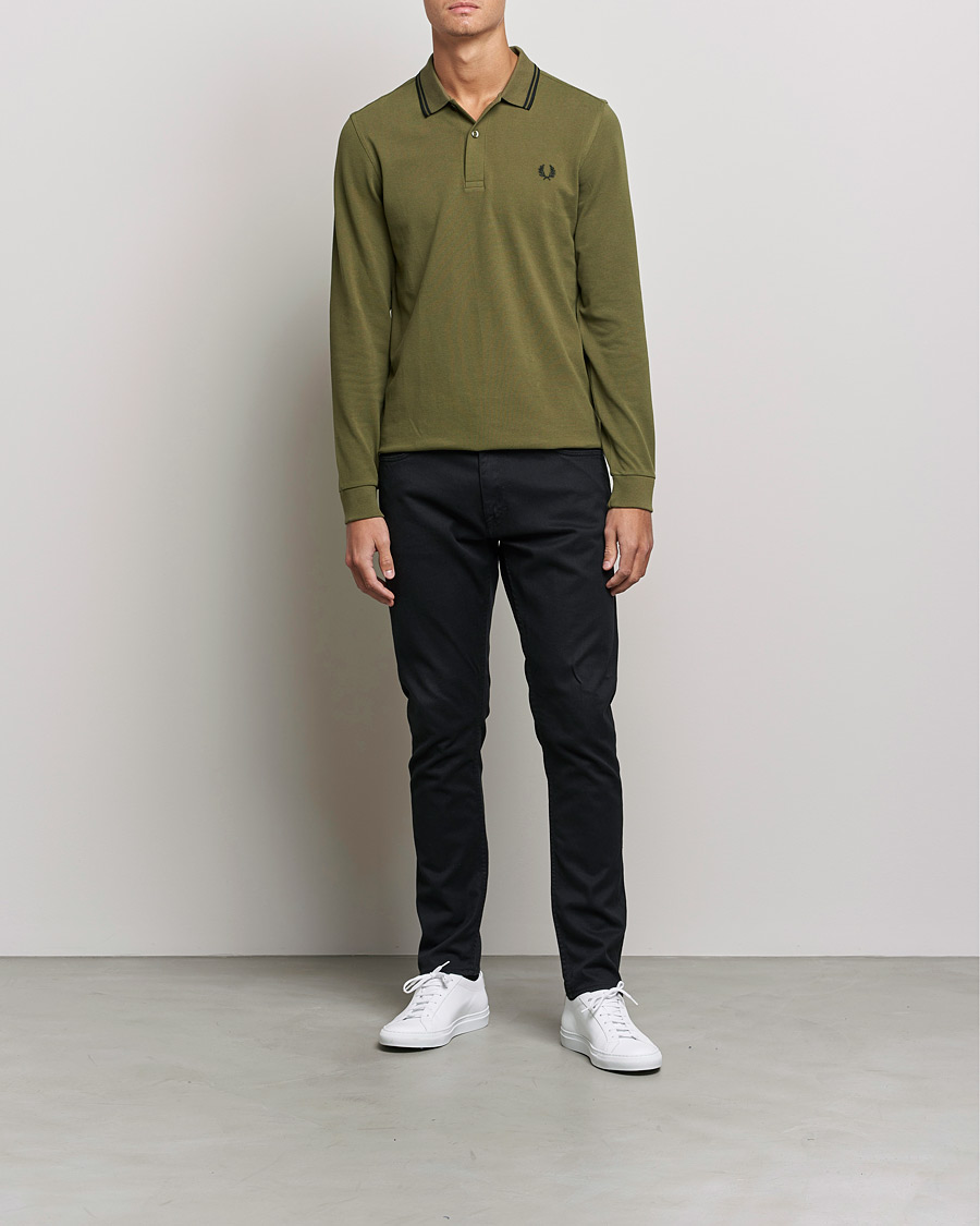 Mies | Puserot | Fred Perry | Long Sleeve Twin Tipped Shirt Uniform Green