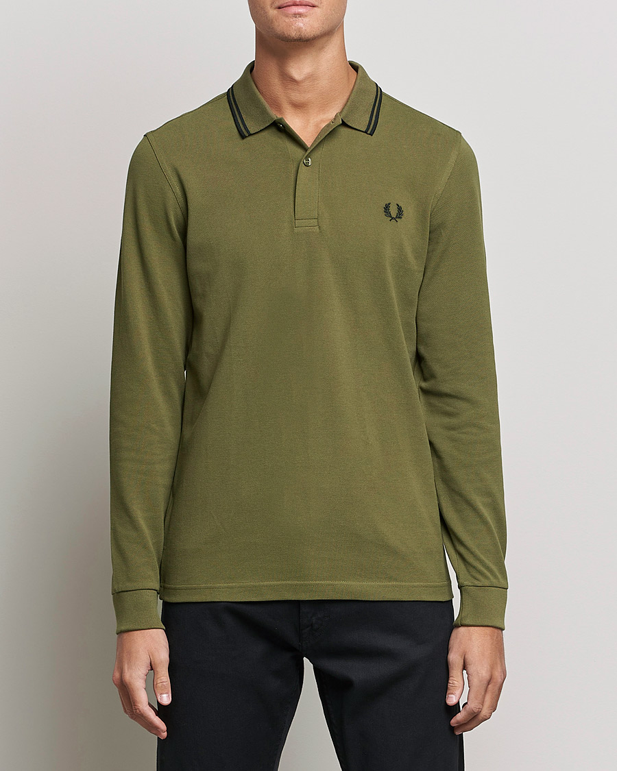 Mies | Puserot | Fred Perry | Long Sleeve Twin Tipped Shirt Uniform Green