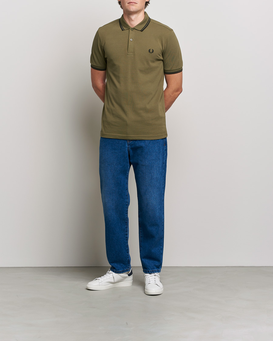 Mies |  | Fred Perry | Twin Tipped Shirt Uniform Green
