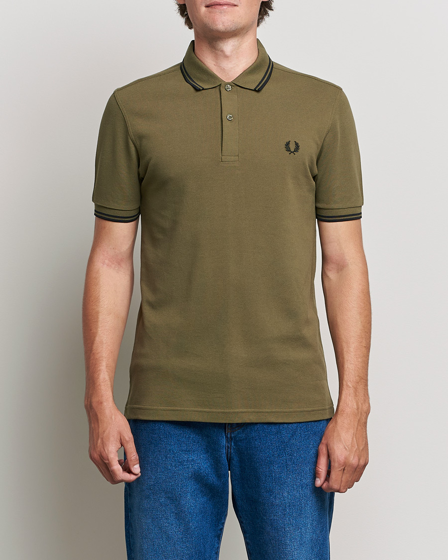 Mies |  | Fred Perry | Twin Tipped Shirt Uniform Green