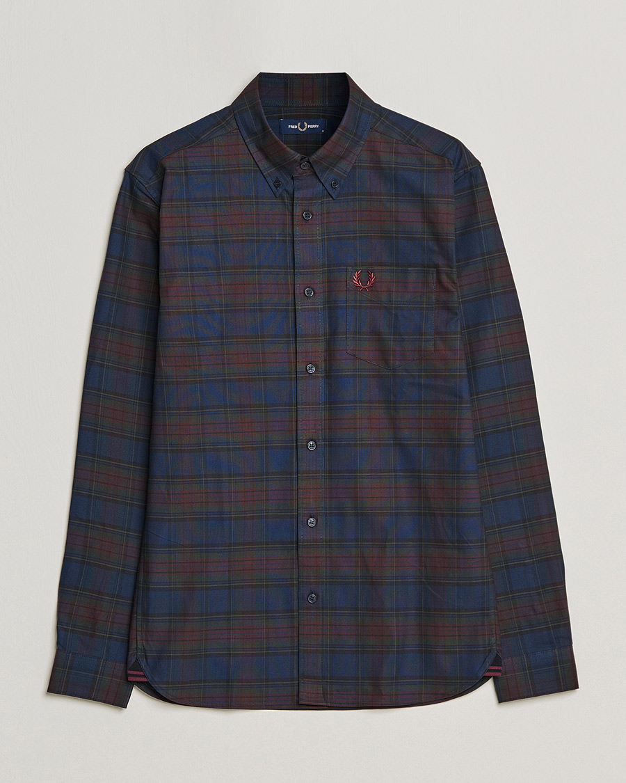 Mies | Kauluspaidat | Fred Perry | Tartan Shirt Navy