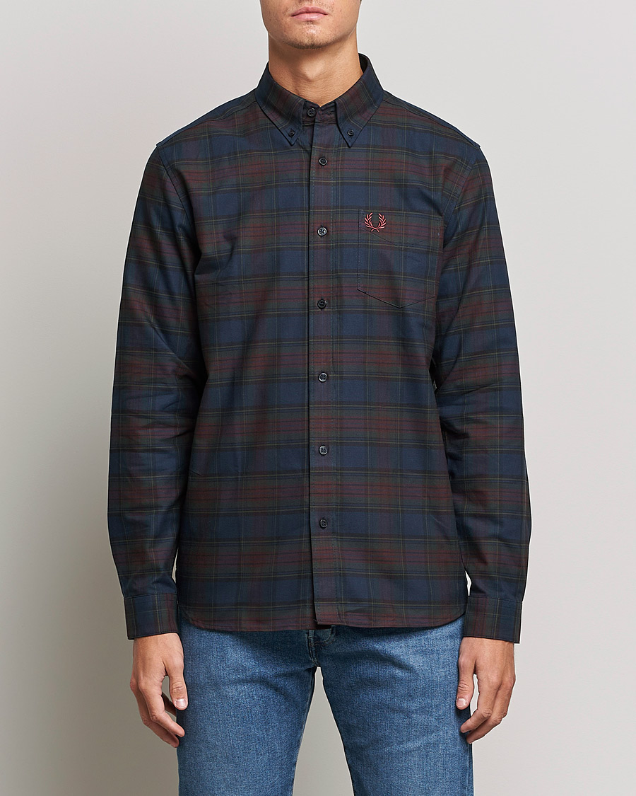 Mies | Kauluspaidat | Fred Perry | Tartan Shirt Navy