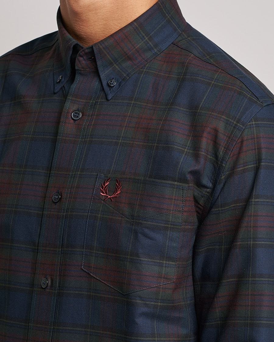 Mies | Kauluspaidat | Fred Perry | Tartan Shirt Navy