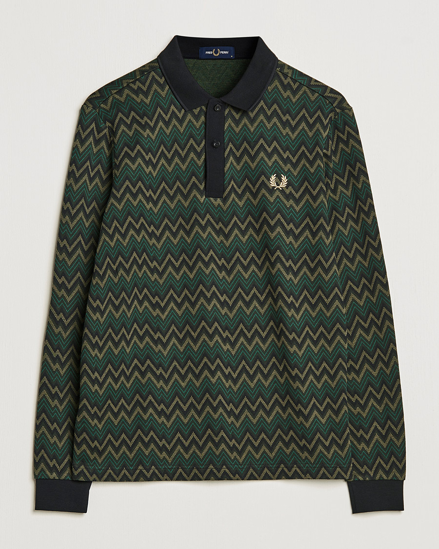 Mies | Puserot | Fred Perry | Jaquard Polo Shirt Night Green