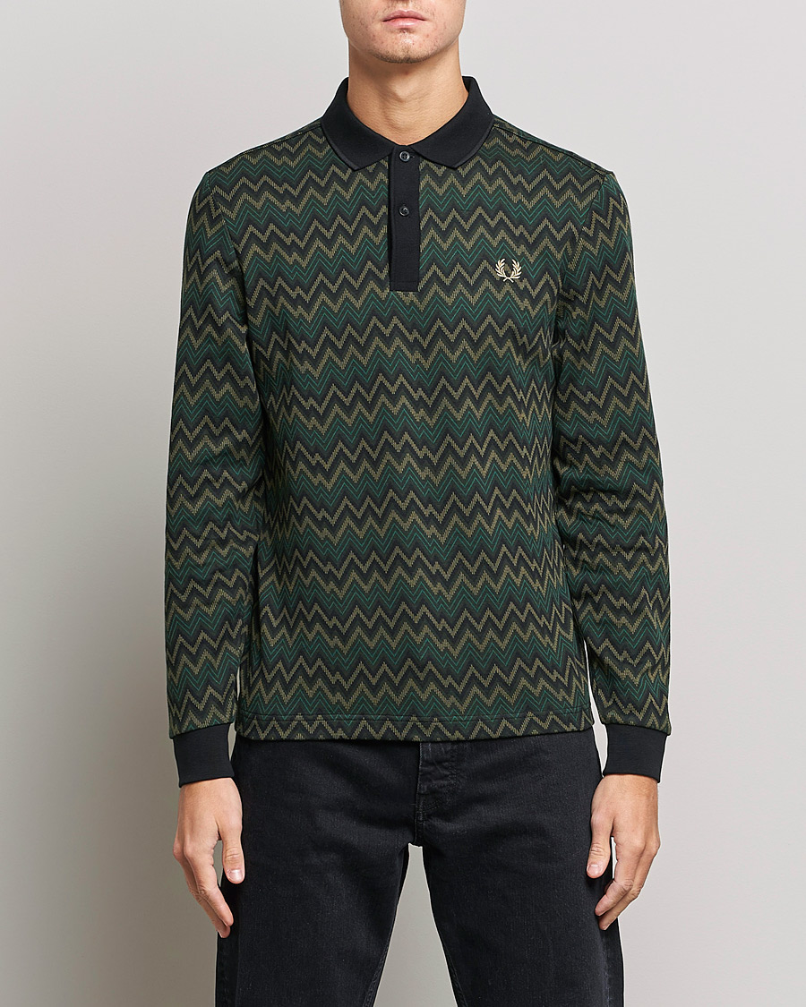 Mies | Puserot | Fred Perry | Jaquard Polo Shirt Night Green