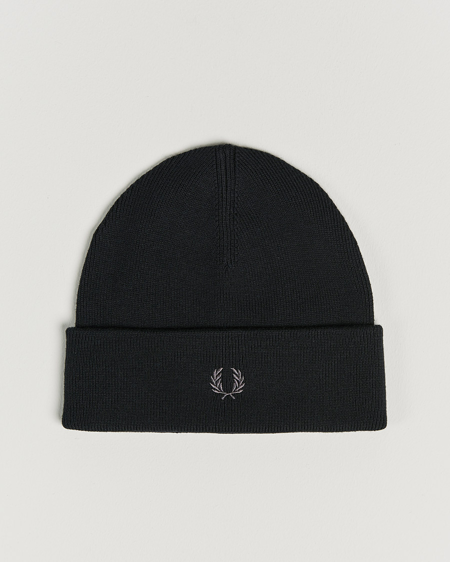Mies | Fred Perry Merino Wool Beanie Black | Fred Perry | Merino Wool Beanie Black