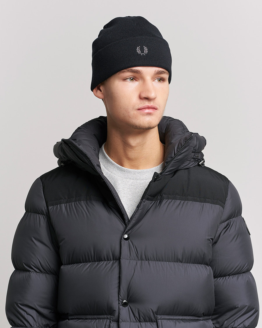 Mies | Fred Perry Merino Wool Beanie Black | Fred Perry | Merino Wool Beanie Black