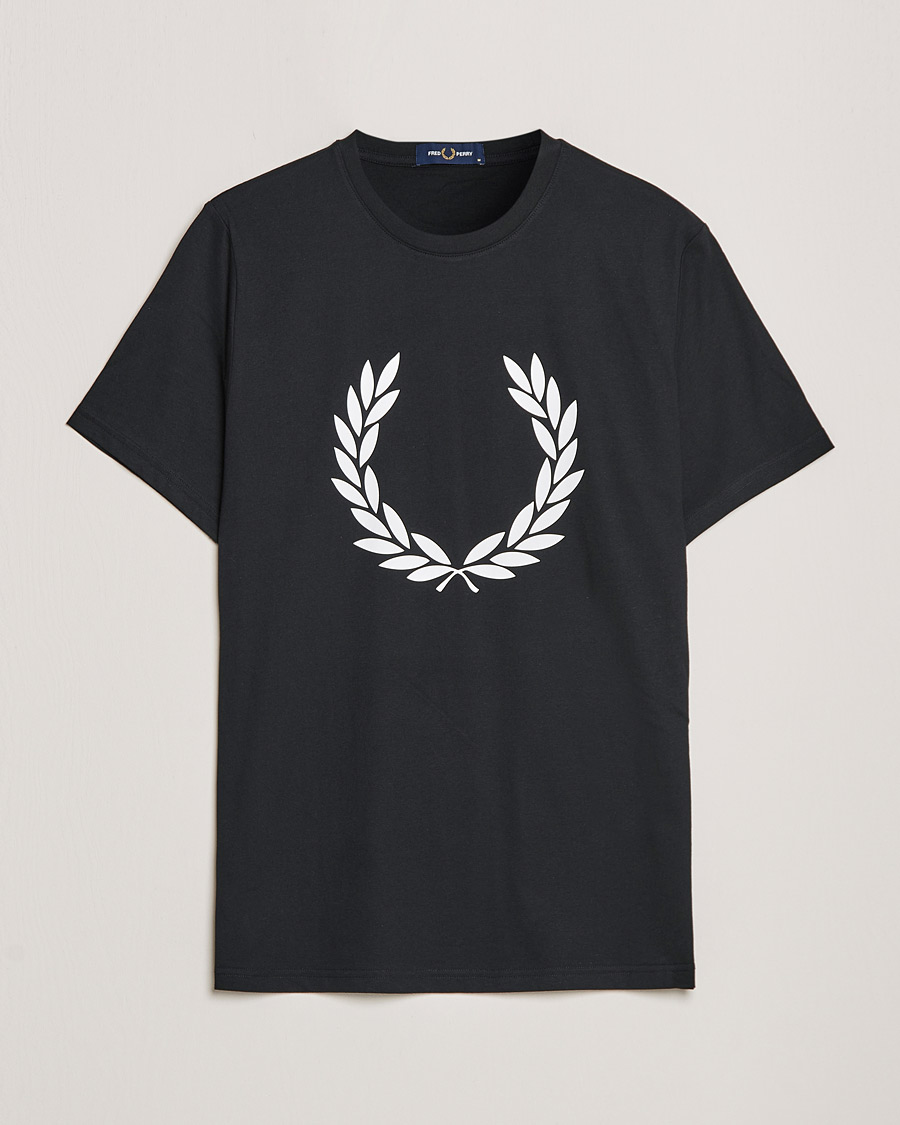 Mies | T-paidat | Fred Perry | Laurel Wreath T-Shirt Black