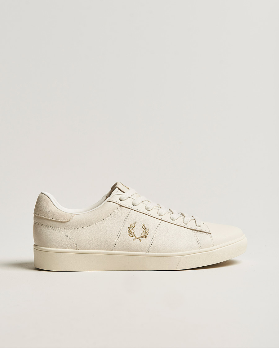 Mies | Fred Perry Spencer Tumbled Leather Sneaker Ecru | Fred Perry | Spencer Tumbled Leather Sneaker Ecru