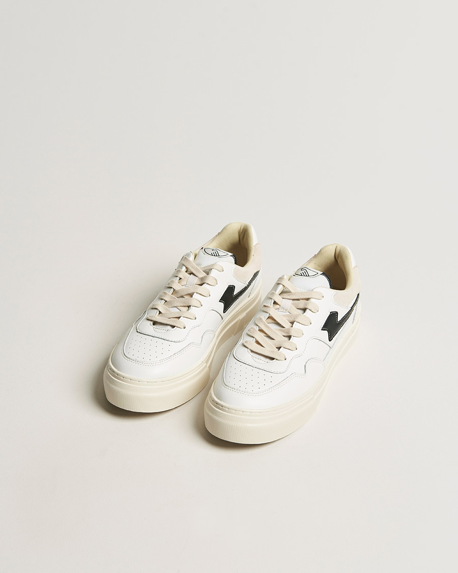 Mies |  | Stepney Workers Club | Pearl S-Strike Leather Sneaker White/Black