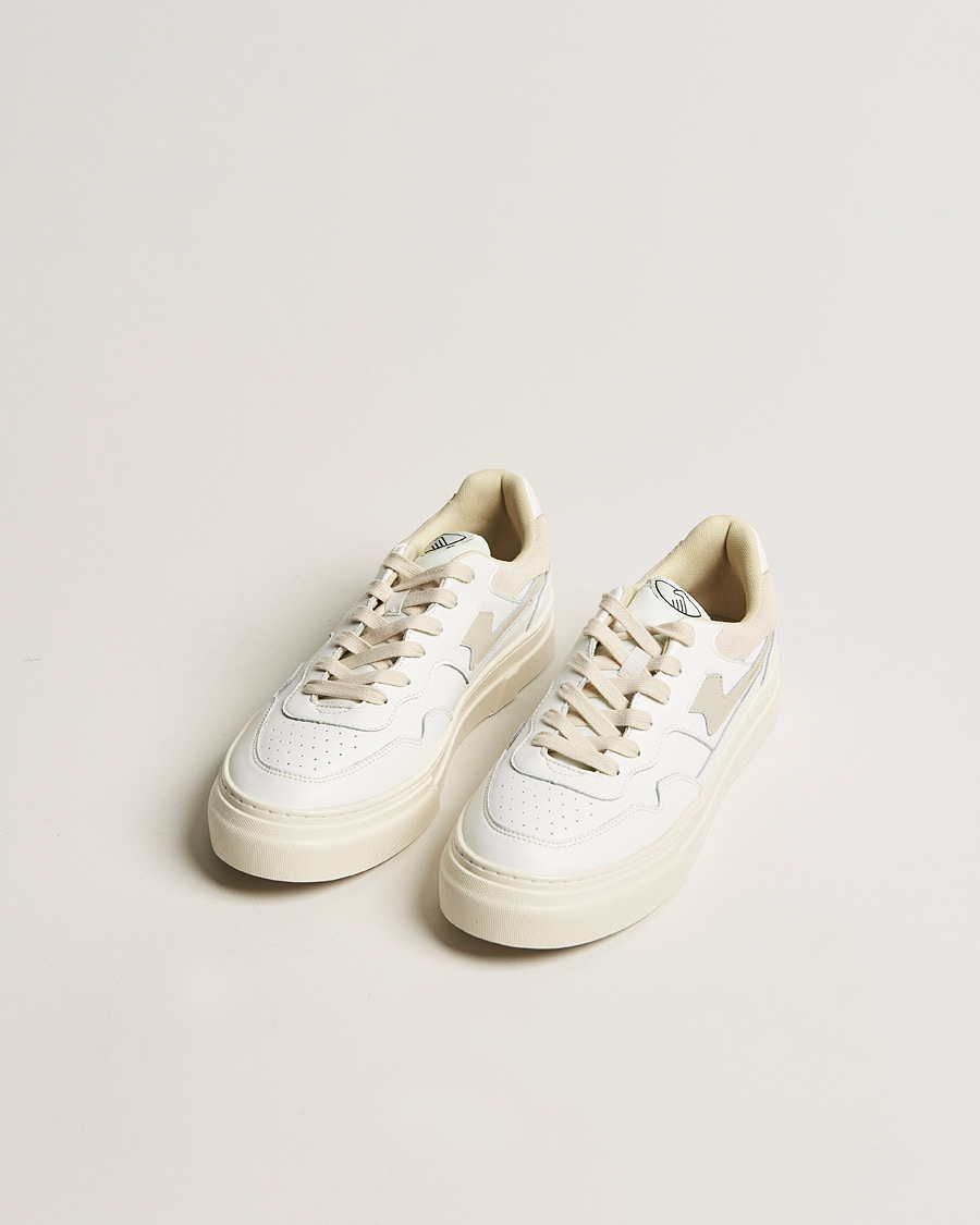 Mies | Tennarit | Stepney Workers Club | Pearl S-Strike Leather Sneaker White/Putty