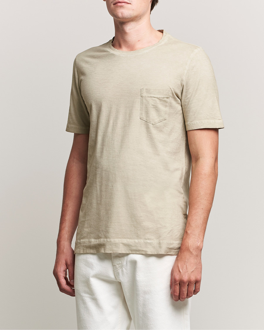 Mies |  | Massimo Alba | Panarea Watercolor T-Shirt Chalk