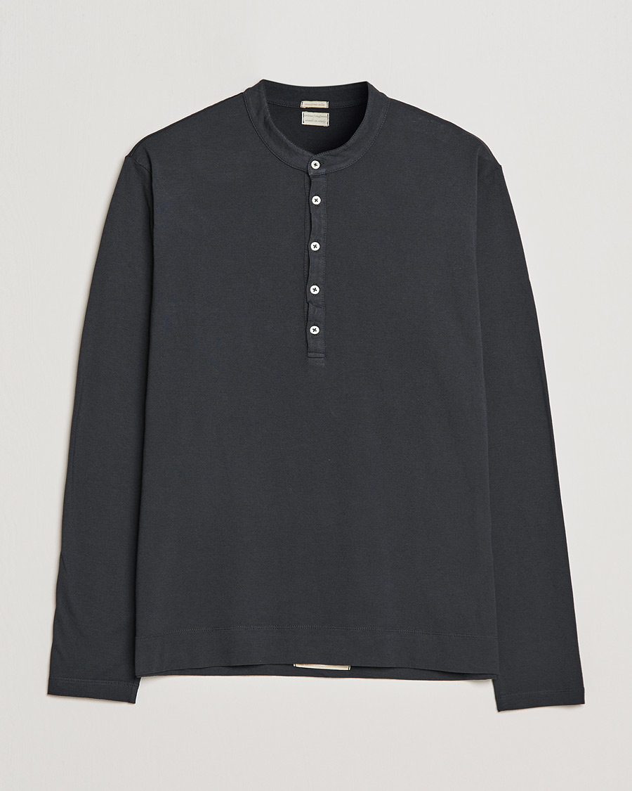 Mies | Puserot | Massimo Alba | Hawai Cotton/Cashmere Henley Washed Black