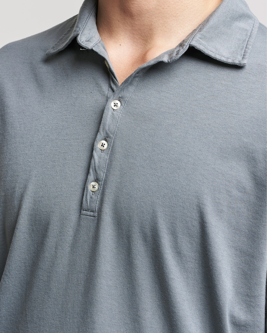 Mies | Puserot | Massimo Alba | Ischia Cotton/Cashmere Polo Smoke