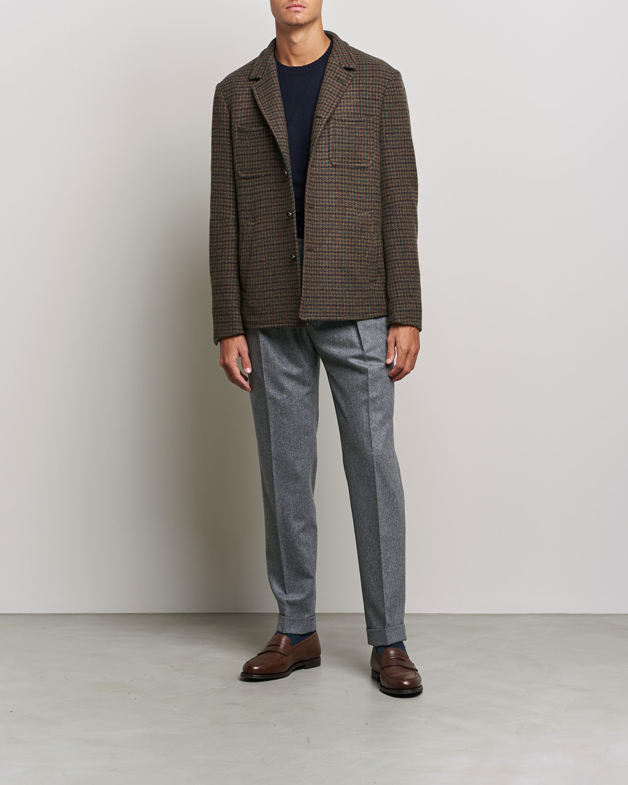 Mies | Takit | Massimo Alba | Soft Tweed Jacket Bosco Check