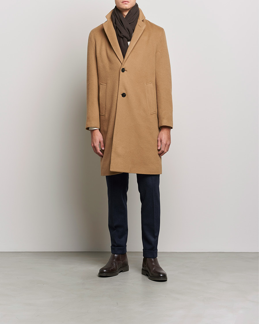 Mies | Päällystakit | Mackintosh | New Stanley Wool/Cashmere Coat Beige