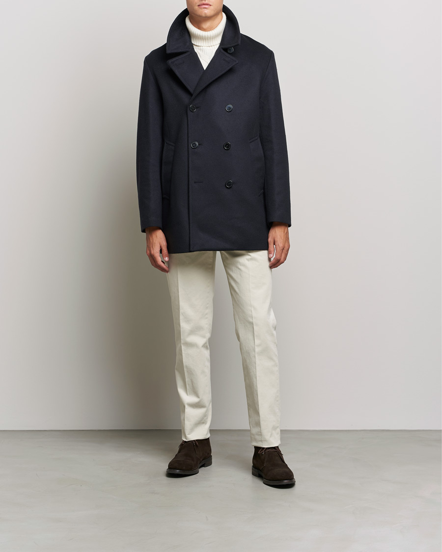Mies | Takit | Mackintosh | Dalton Wool/Cashmere Peacoat Navy