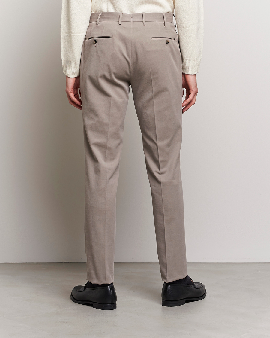 Mies | Housut | PT01 | Slim Fit Pleated Cotton/Cashmere Chinos Beige