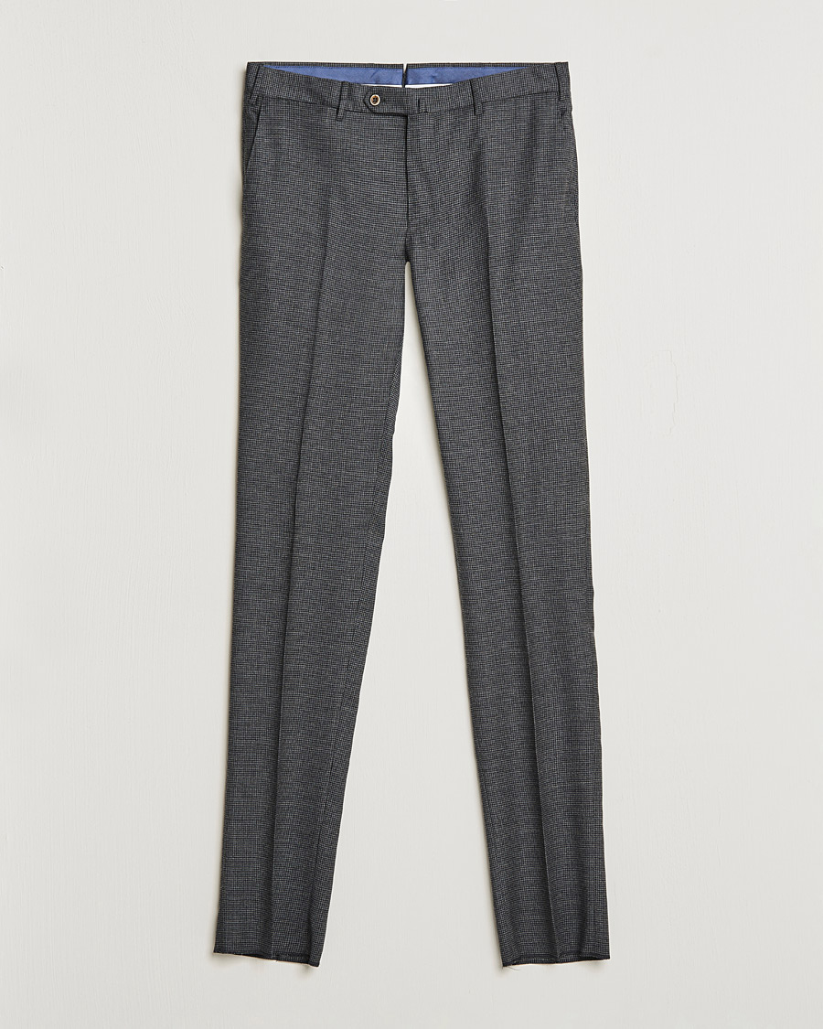 Mies | Housut | PT01 | Slim Fit Glencheck Wool Trousers Medium Grey