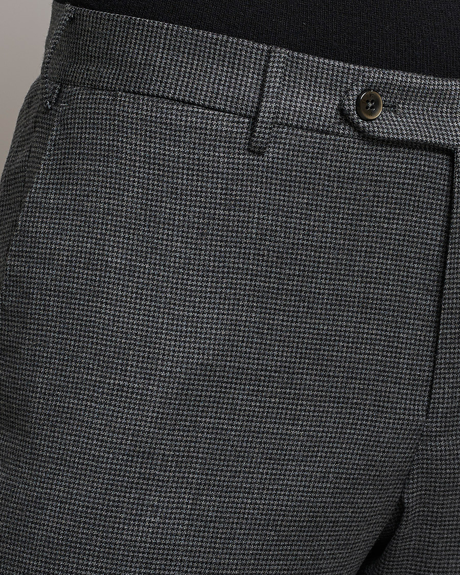Mies | Housut | PT01 | Slim Fit Glencheck Wool Trousers Medium Grey
