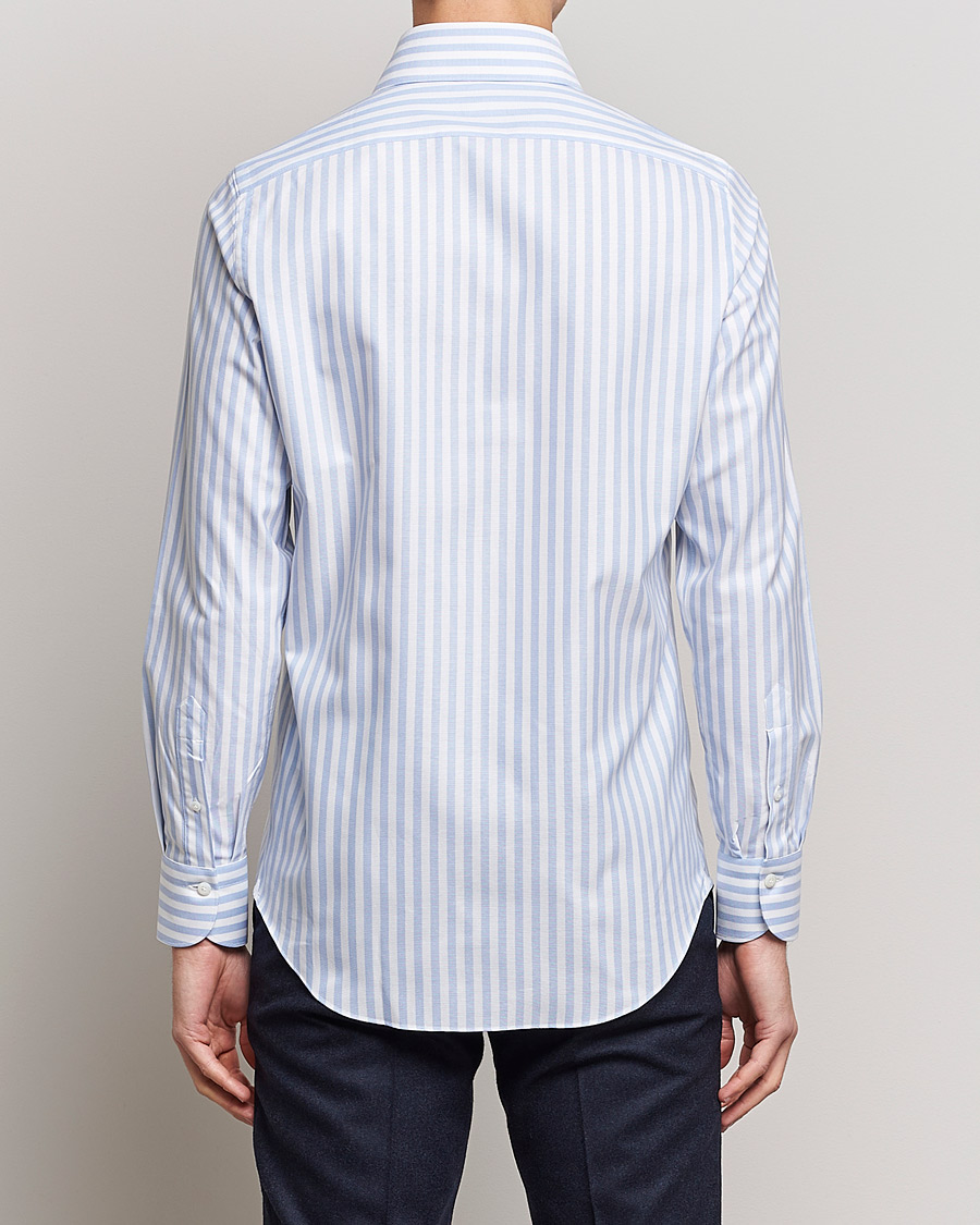 Mies | Kauluspaidat | Finamore Napoli | Milano Slim Comfort Shirt Light Blue Stripe