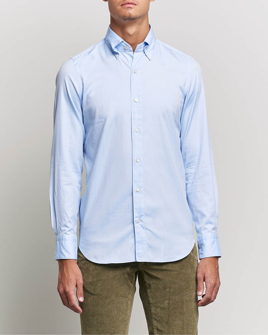 Mies | Oxford-paidat | Finamore Napoli | Tokyo Slim Oxford Button Down Shirt Light Blue