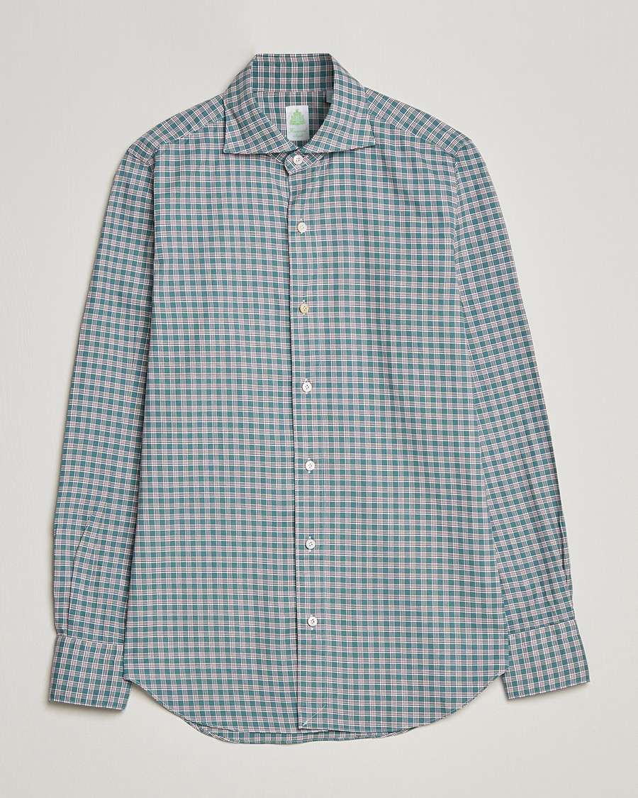 Mies | Kauluspaidat | Finamore Napoli | Tokyo Slim Shirt Green Check