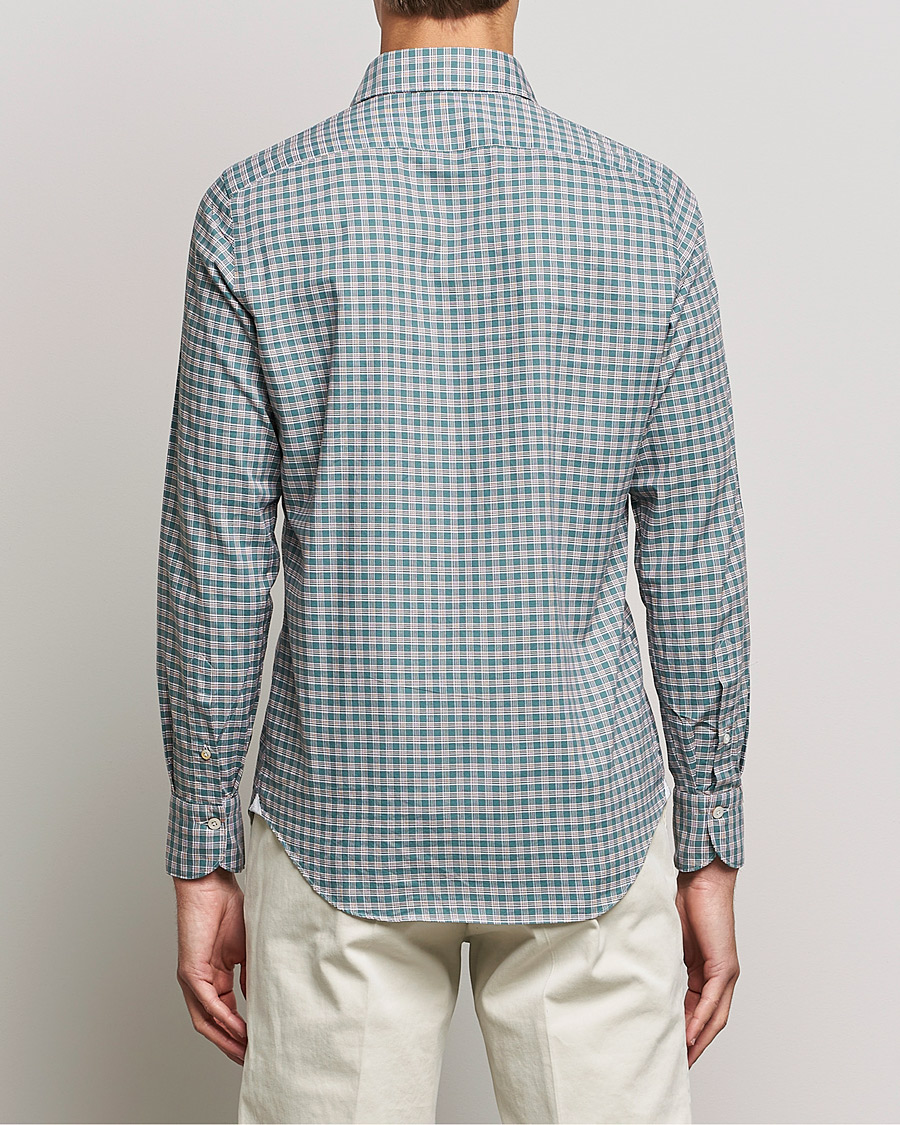 Mies | Kauluspaidat | Finamore Napoli | Tokyo Slim Shirt Green Check