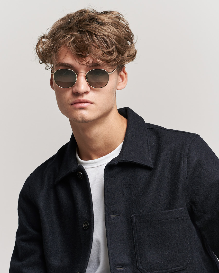 Mies | Eyewear | CHIMI | Round Polarized Sunglasses Gold/Green