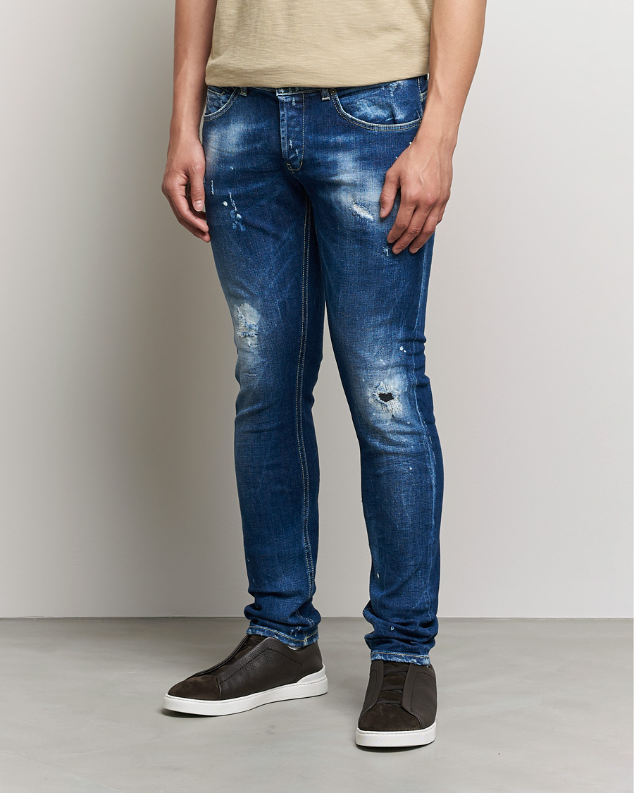 Mies | Farkut | Dondup | George Destroyed Jeans Blue