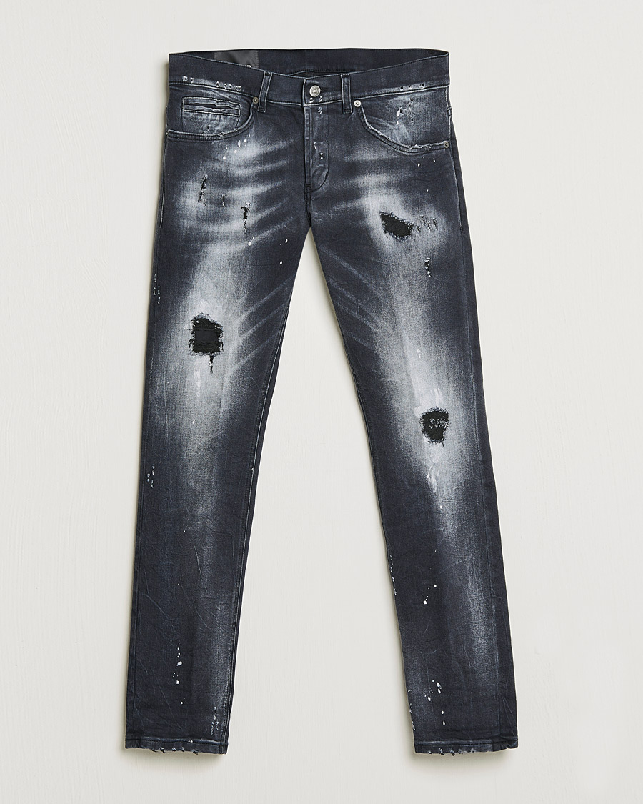 Mies | Farkut | Dondup | George Destroyed Jeans Grey/Black