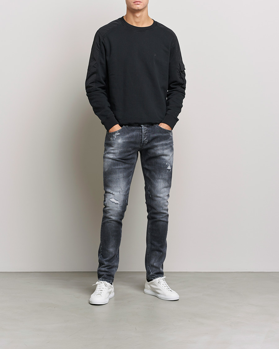 Mies | Farkut | Dondup | George Destroyed Jeans Grey/Black