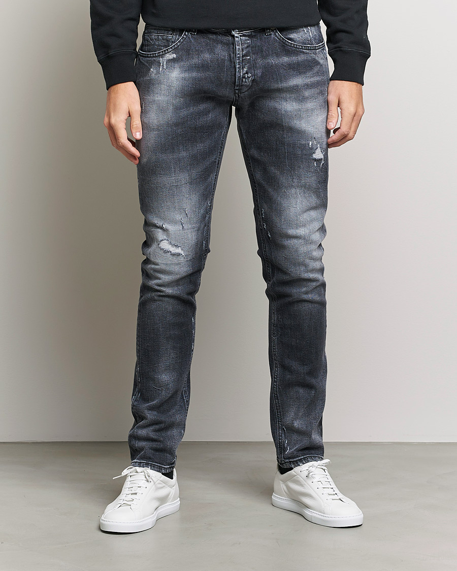 Mies | Farkut | Dondup | George Destroyed Jeans Grey/Black