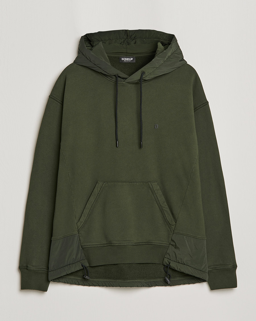 Mies | Puserot | Dondup | Felpa Cotton Hoodie  Green