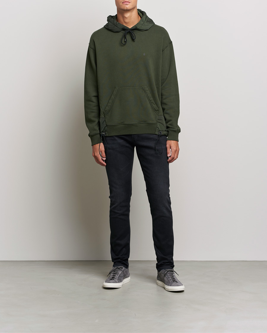 Mies | Puserot | Dondup | Felpa Cotton Hoodie  Green