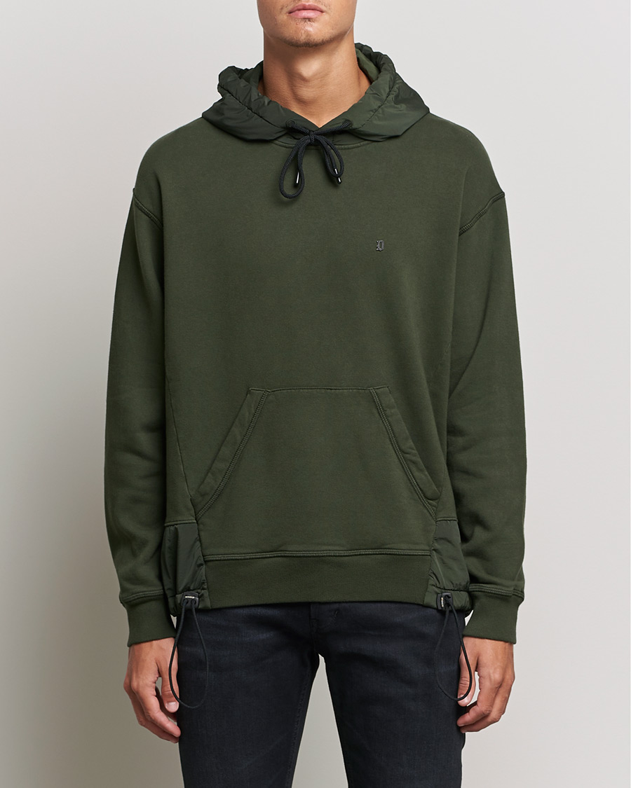 Mies | Puserot | Dondup | Felpa Cotton Hoodie  Green