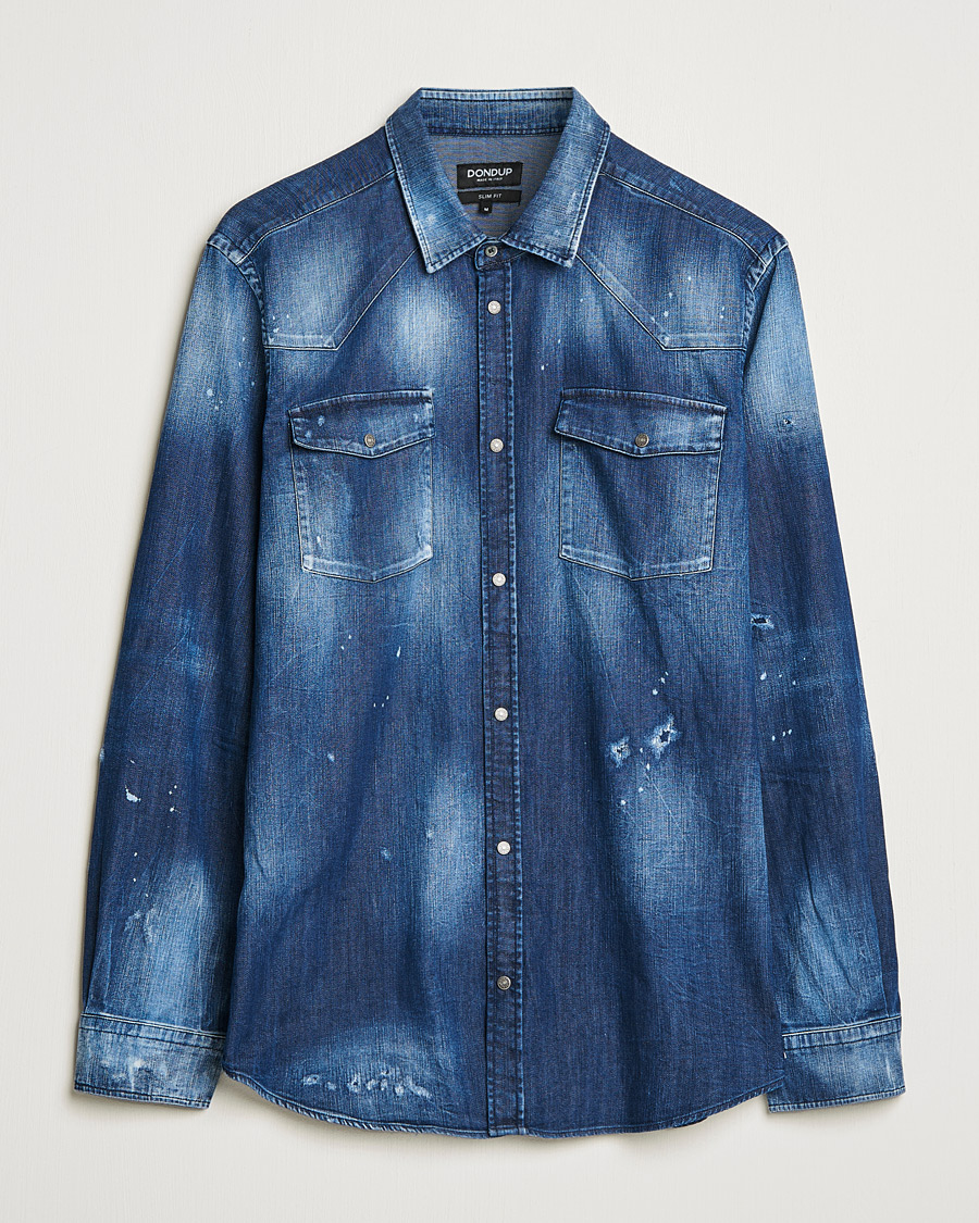 Mies | Kauluspaidat | Dondup | Denim Shirt Blue