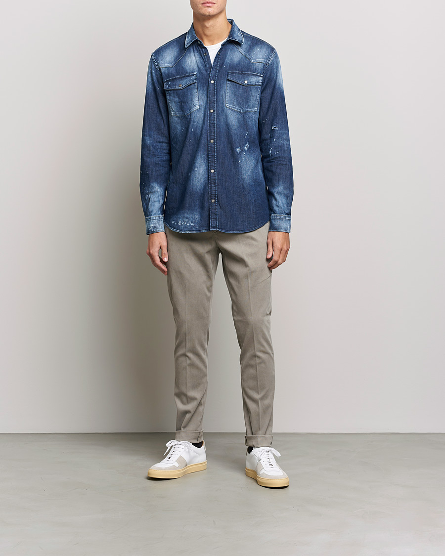 Mies | Kauluspaidat | Dondup | Denim Shirt Blue