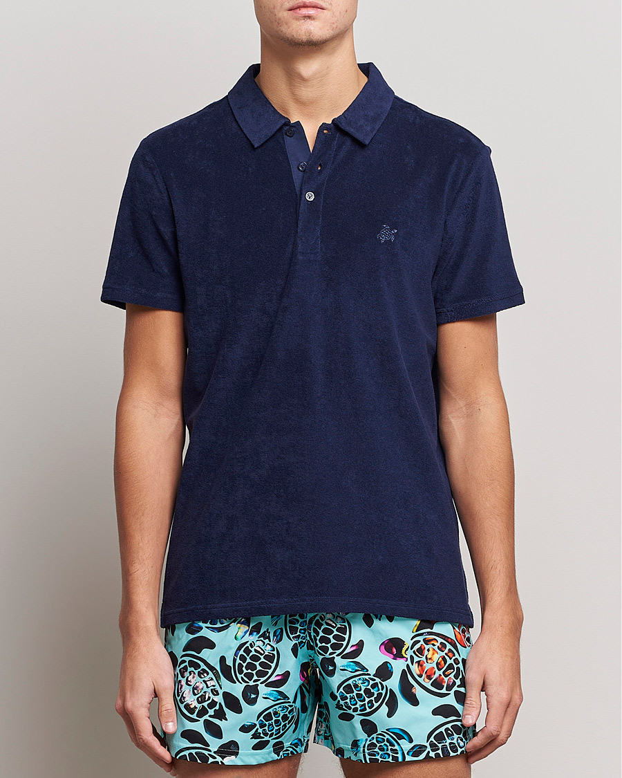 Mies | Kauluspaidat | Vilebrequin | Phoenix Terry Shirt Bleu Marine
