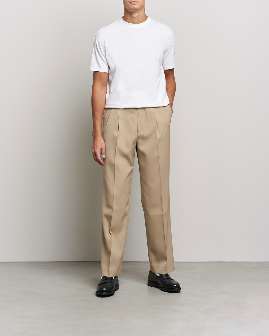 Mies | T-paidat | Auralee | Seamless Crewneck T-Shirt White