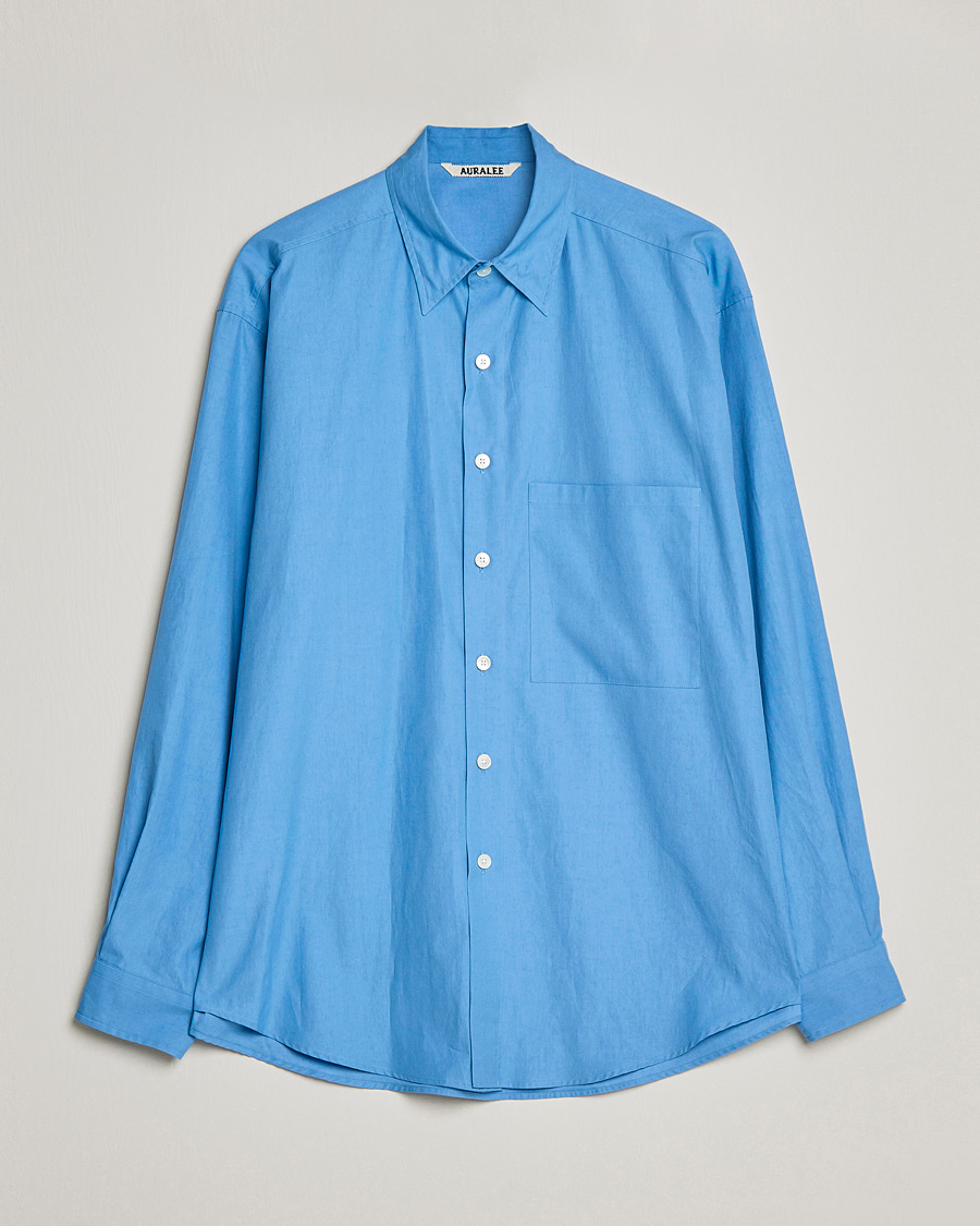 Miehet | Japanese Department | Auralee | Finx Twill Shirt Clear Blue