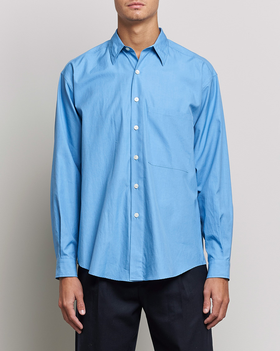Mies | Kauluspaidat | Auralee | Finx Twill Shirt Clear Blue
