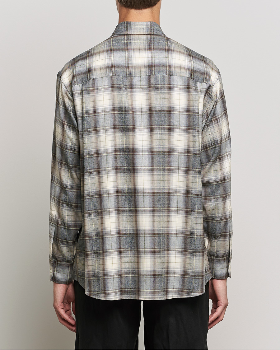 Mies | Kauluspaidat | Auralee | Super Light Wool Shirt Brown Check