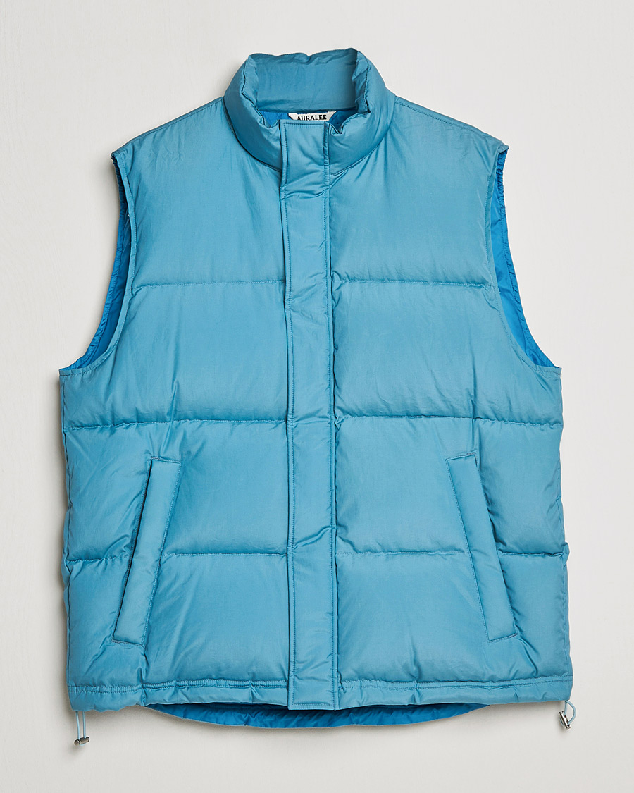Mies | Takit | Auralee | Suvin Down Vest Cerulean Blue